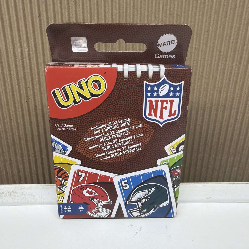 Mattel UNO NFL Edition Card Game - All 32 Teams & Special Rule 2-10 Players NEW